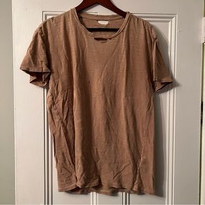 All Saints tan t-shirt